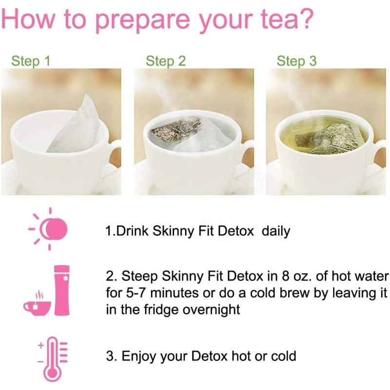 OEM Natural Chinese Weight Control Tea 28 Days Tea Fast and Strong Effect Herbal Tea with Moringa