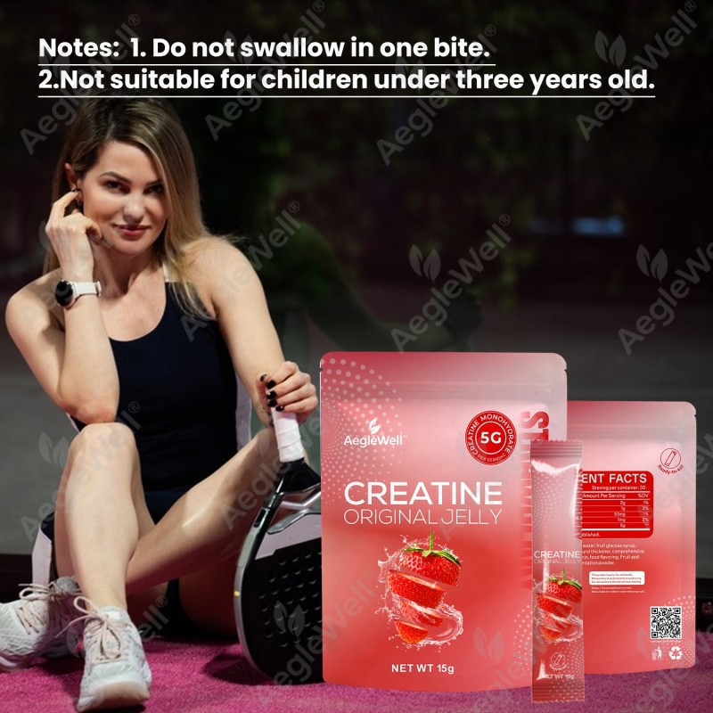 AegleWell Premium Creatine Monohydrate HCl Jelly High Potency Muscle Growth Supplement for Adults Private Label Wholesale
