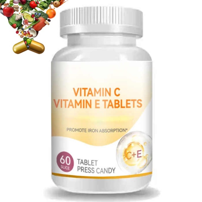 OEM Supplement Vitamin c Tablet Immune Health Vitamin c and Vitamin E Tablet for Skin Whitening