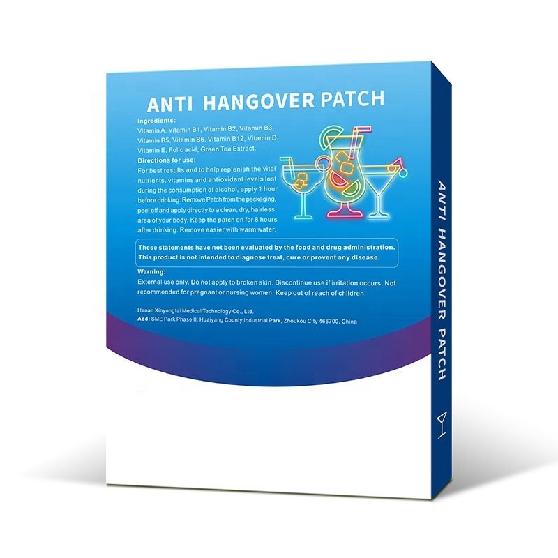 OEM Private Label Customized Hangover Patch for Drinking Hangover Patch for Party Cure Patch