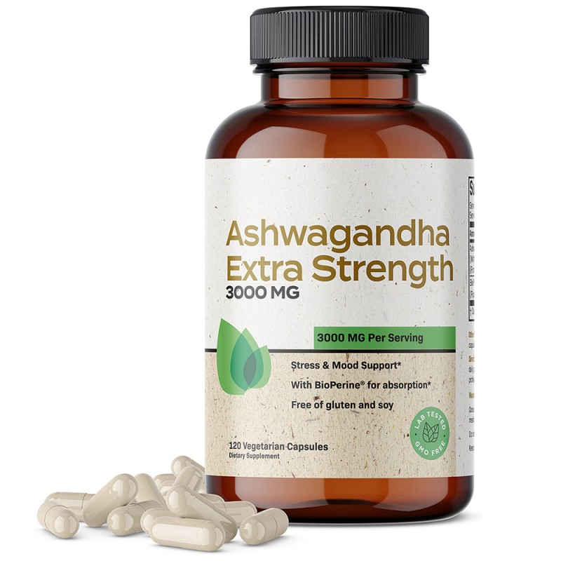 OEM Natural Mood Support Ashwagandha Herbal Supplement Capsules