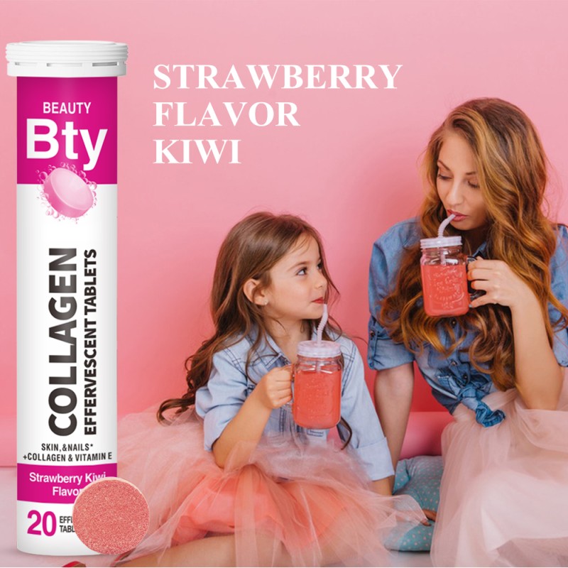 OEM Vitamins and Supplement Beauty Collagen Drink Effervescent Tablet for Whitening Collagen Effervescent Tablet