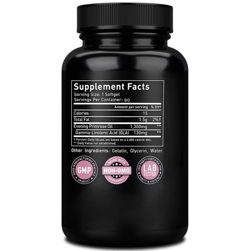 OEM Evening Primrose Oil Softgels Capsules Natural Balance Support Supplement for Women Skin Health