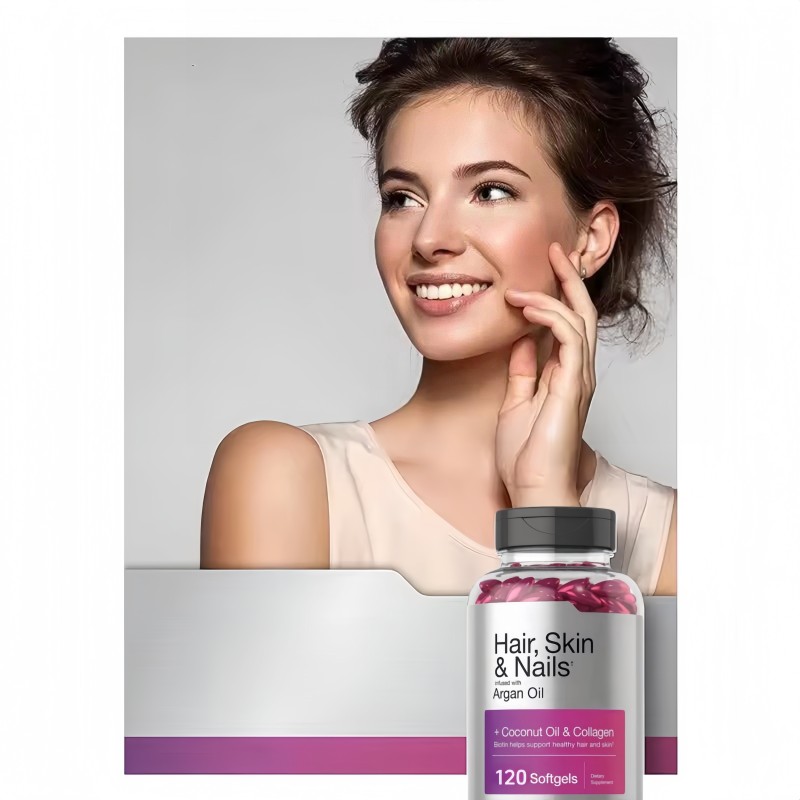 OEM Softgel Supplements Vitamin Oil Vitamins Growth Supplement Capsule Hair and Nails Vitamins Capsules