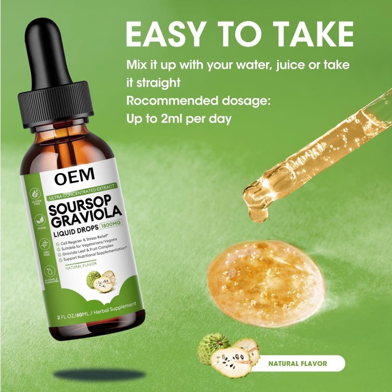 OEM Private Label Oral Liquid SOURSOP GRAVIOLA LIQUID DROP