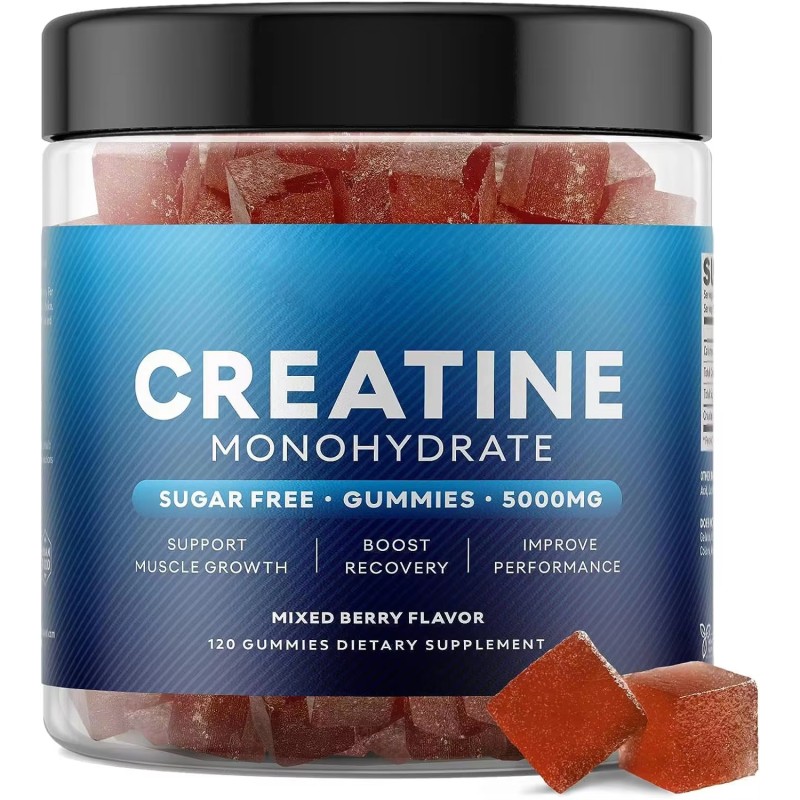 OEM Factory Price Workout Supplement Creatine Mnohydrate Energy Gummy for Muscle Growth Creatine Gummies
