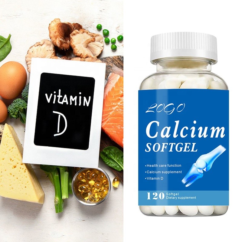 XYD Hot Selling  Calcium  with Vitamin D3 Softgel Capsules Sports Nutrition Dietary Supplement for  Bone Health
