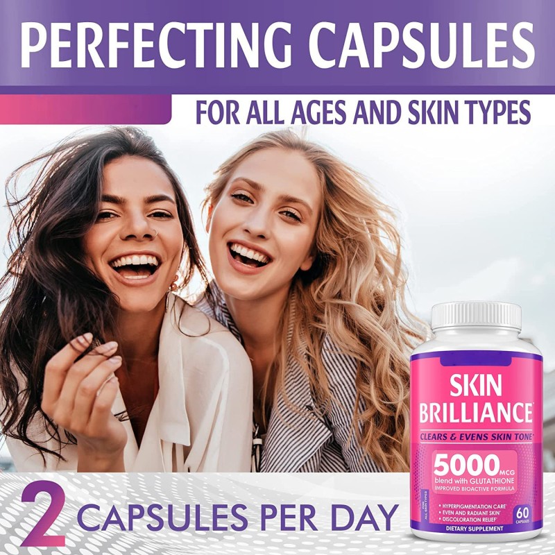 Advanced Healthy Skin Care Capsules With Collagen Light and Even Skin Tone Food Supplement