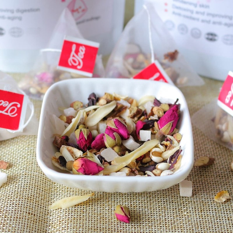 OEM Private Label 7days Glow Smooth Tea Skin Whitening High Quality Herbal Help People Anti Aging Radiant Whitening Tea