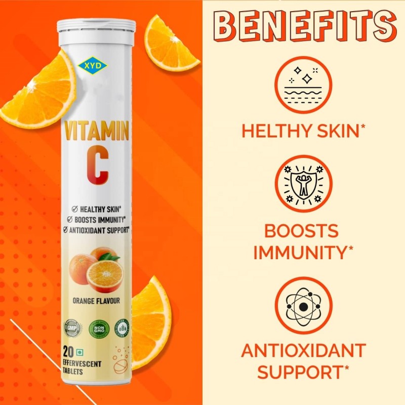 Private Label OEM Customized Formula Vitamin Supplements Vitamin C Effervescent Tablets