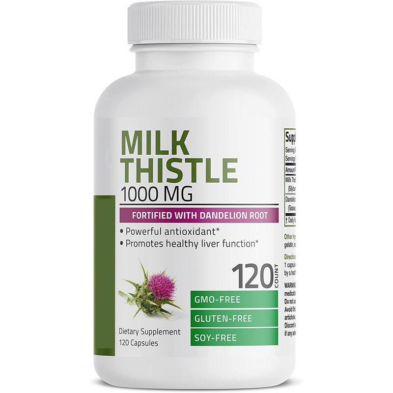OEM Private Label Milk Thistle 1000 MG Capsules Silybum Marianum for Antioxidant & Liver Health Support