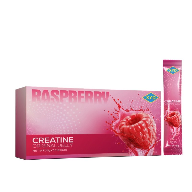 XYD Hot Sale Private Label Creatine Monohydrate Jelly Raspberry Flavour Muscle Building Creatine Monohydrate for Sports Jelly