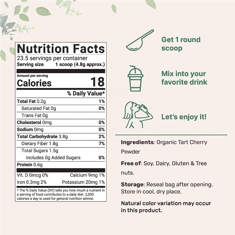 OEM Private Label Supply Vitamin C Organic Acerola Cherry Extract Powder Dried Acerola Cherry Powder Tart Cherry Powder