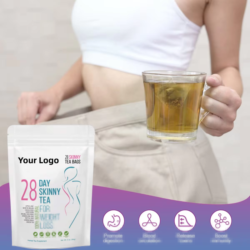 OEM Natural Chinese Weight Control Tea 28 Days Tea Fast and Strong Effect Herbal Tea with Moringa