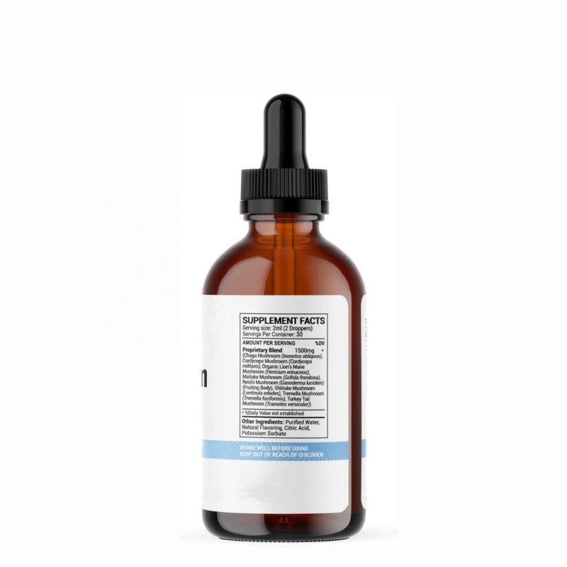 OEM Hot Selling  Lion's Mane Drops Mushroom Extract Drops Brain Boost Organic Lion's Mane Liquid