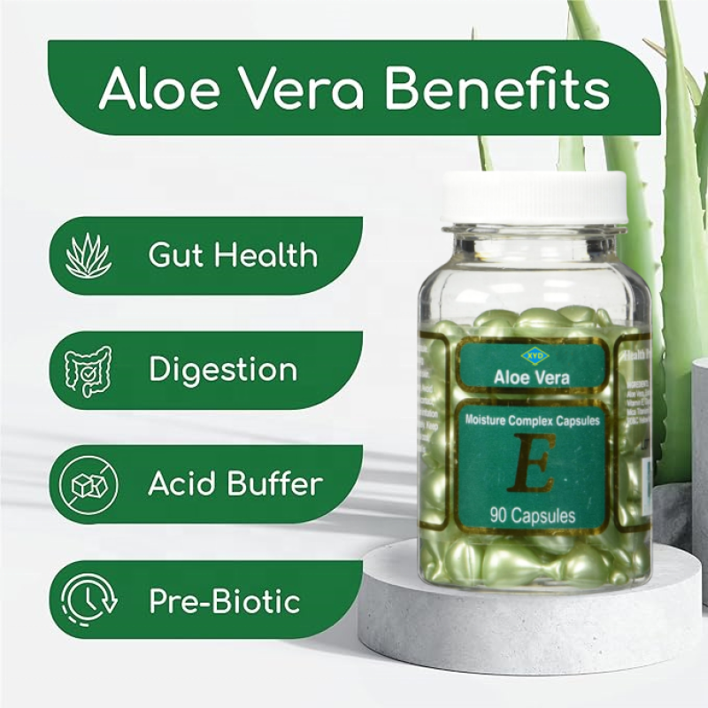 Wholesale Private Label Aloe Vera Oil Softgels Capsules for Skin Care Natural Aloe Plant Extraction