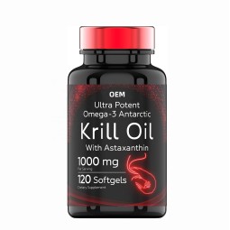Factory Supply Hot Selling Private Label Omega-3 Krill Oil Antarctic Krill Oil Krill Oil Bulk Type Manufacturer Customization