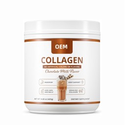 OEM Private Label Collagen Supplements Collagen Peptides Powder for Hair Skin Nail&Joint Support Chocolate Flavour