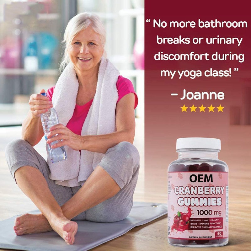 OEM Private Label 60 Gummies Natural Cranberry Gummies for Men and Women