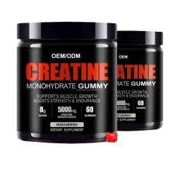Factory  Customized Sugar Free 500mg Creatine Monohydrate Gummies for Muscle Strength and Energy Boost