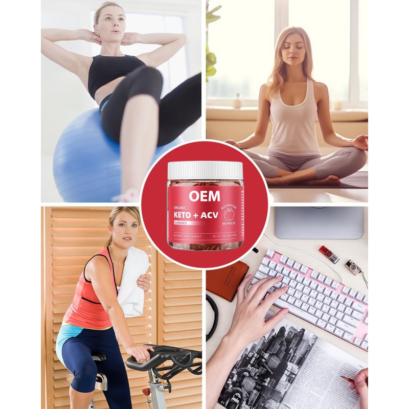 OEM Private Label Vegan and Non -GMO Apple Cider Vinegar Gummies AVC Gummies Without Sugar