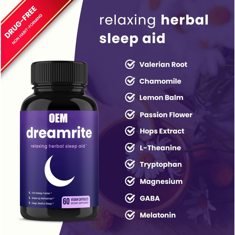 OEM Private Label Sleeping Melatonin Capules for Adults