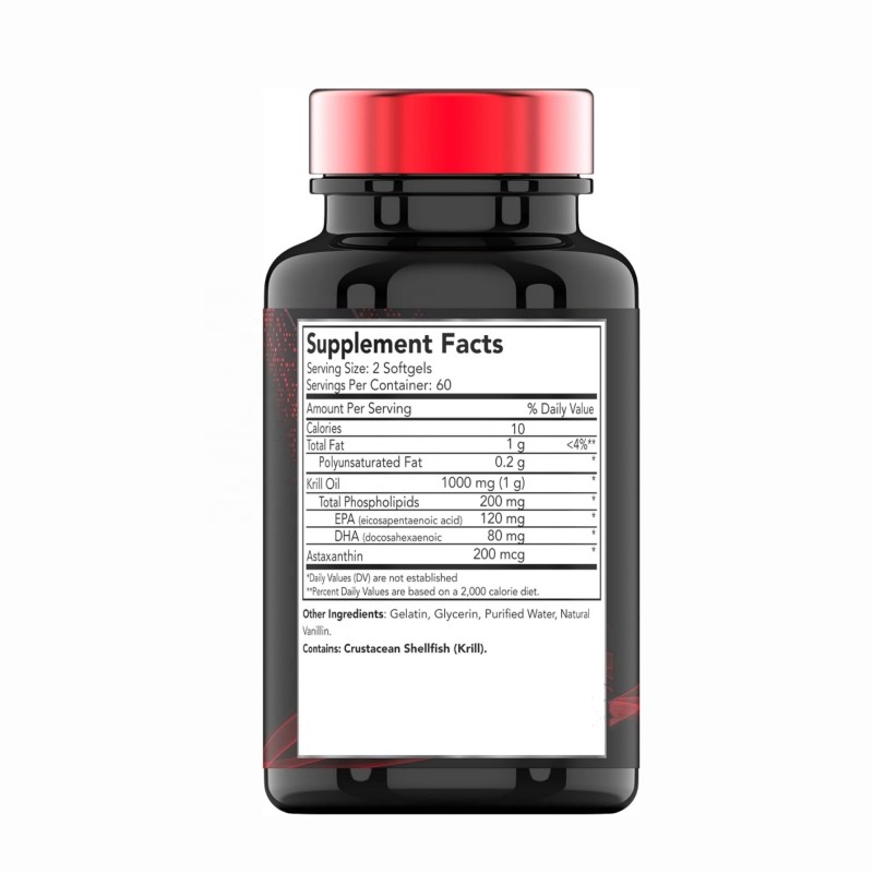 Factory Supply Hot Selling Private Label Omega-3 Krill Oil Antarctic Krill Oil Krill Oil Bulk Type Manufacturer Customization