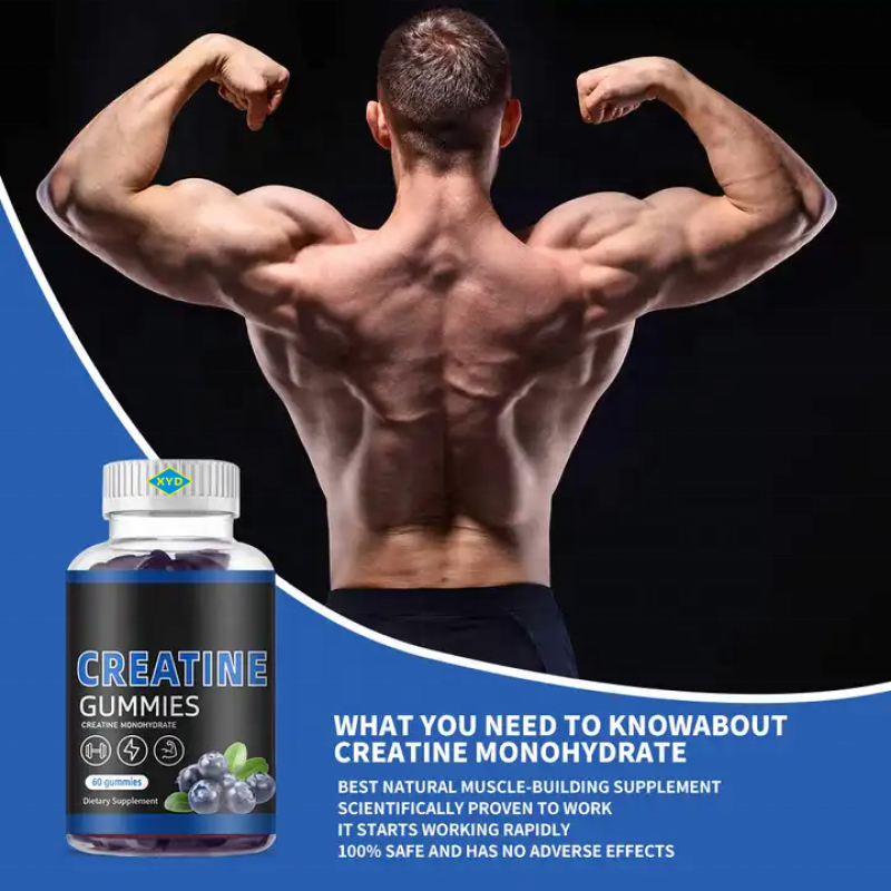 OEM Private Label Creatine Monohydrate Gummies Pre Workout Gummies for Muscle Growth Pills