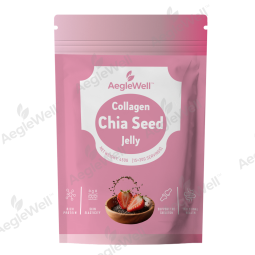 Collagen Jelly with Chia Seed  Stick Vegan Collagen Hair Skin Nails Beauty Bone Vitamins Minerals Antioxidants for Men & Women