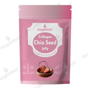 Collagen Jelly with Chia Seed  Stick Vegan Collagen Hair Skin Nails Beauty Bone Vitamins Minerals Antioxidants for Men & Women