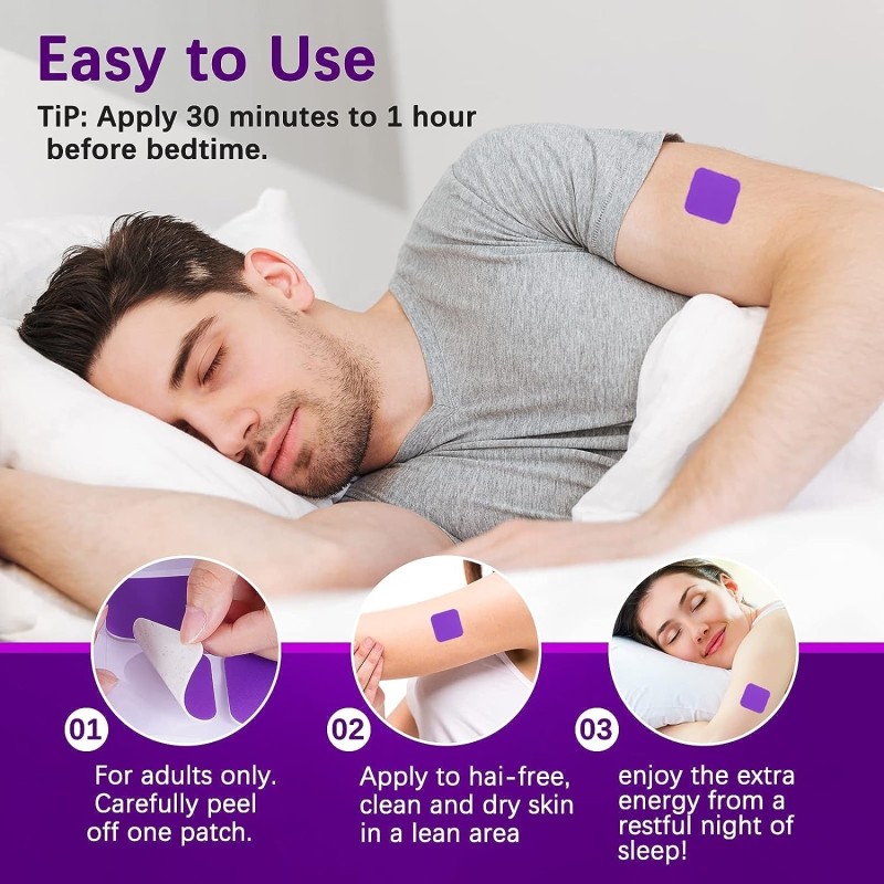 60 Pcs Per Box OEM Private Labels Sleep Patch with Melatonin and Natural Ingredients Promotes Restful Sleep