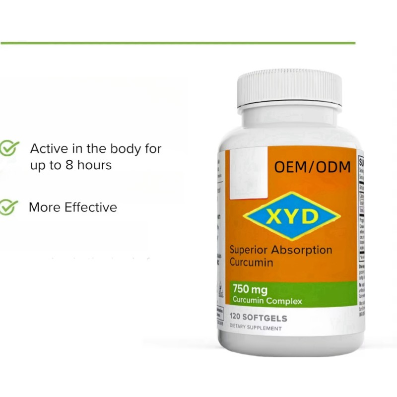 OEM High Quality Curcumin Softgels Capsules Supports Body Health Enhance Absorption Curcumin Softgels Supplement