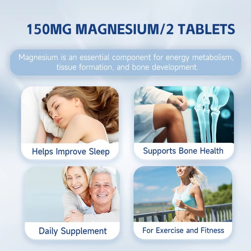 OEM Private Label Triple Complex Magnesium High Magnesium Content 90 Tablets Improve Sleep and Bone