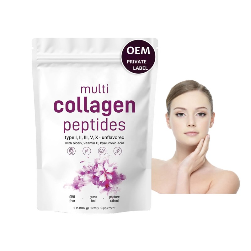 OEM Collagen Peptides Powder Hydrolyzed Collagen Powder for Hair, Skin, Nail,Grass-Fed Collagen Supplements for Women and Men