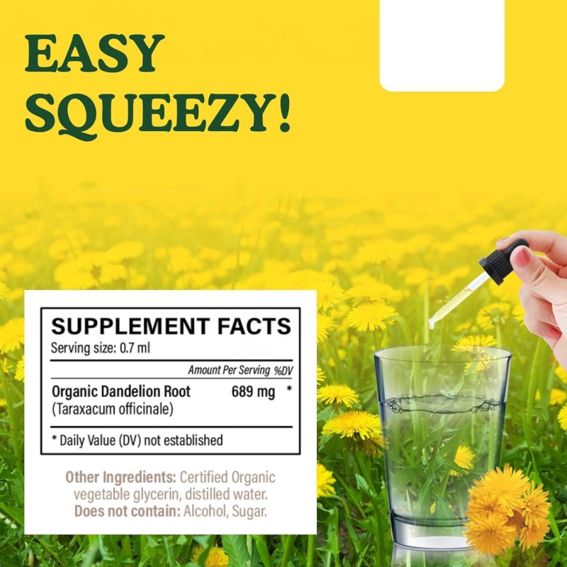 Private Label Wholesale Herbal Supplement Liquid Drops Cleanse Liquid Dietary Dandelion Root Drops