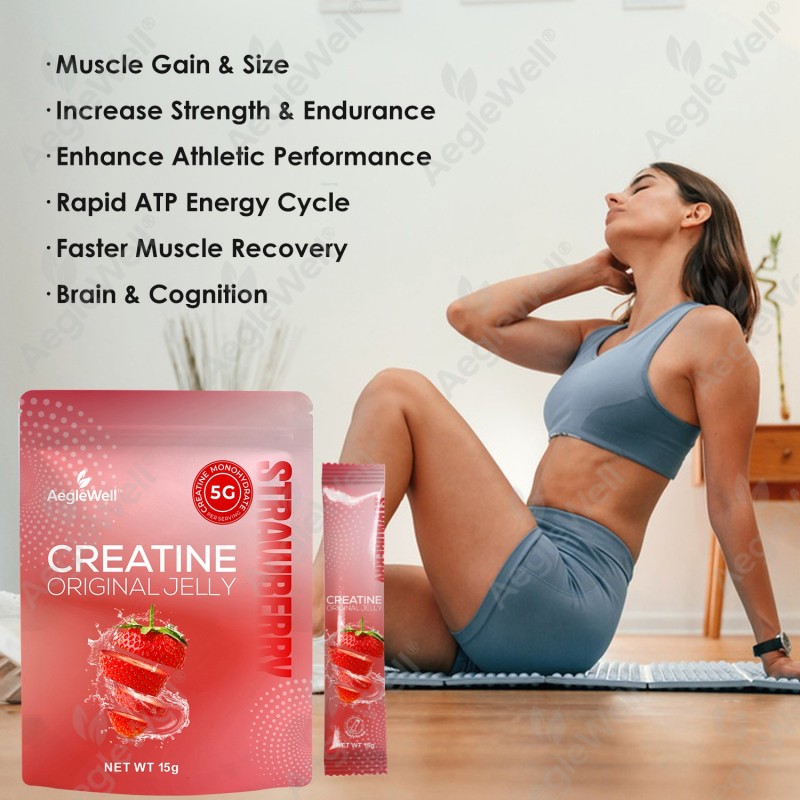 AegleWell Premium Creatine Monohydrate HCl Jelly High Potency Muscle Growth Supplement for Adults Private Label Wholesale