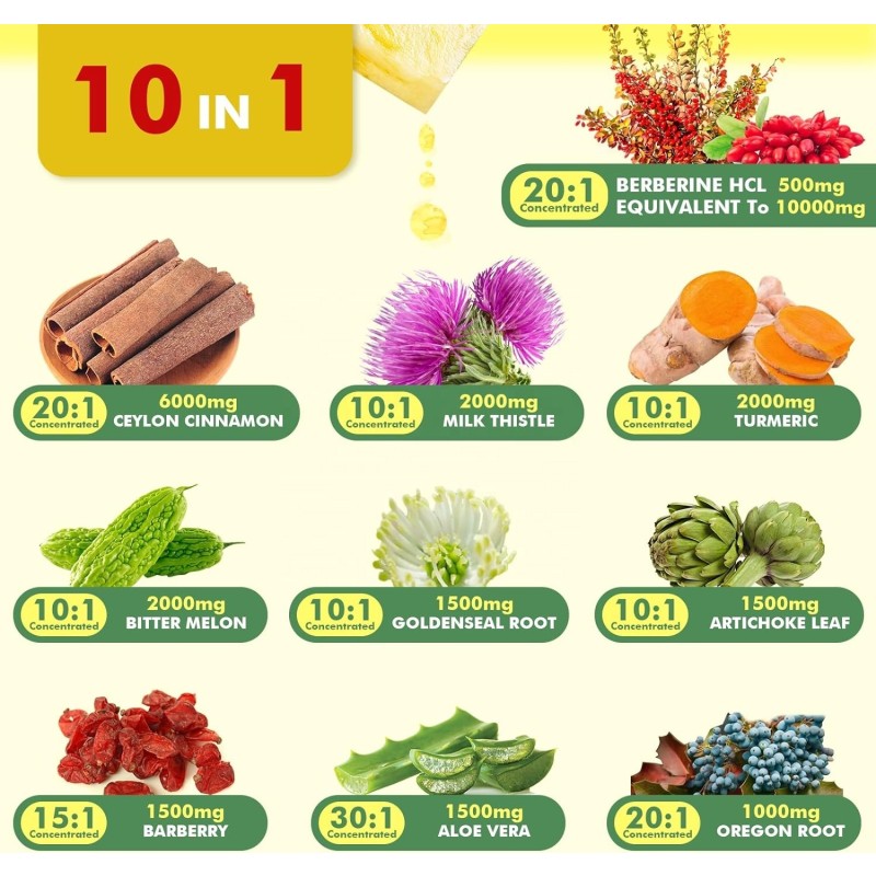 OEM Private Label Berberine with Ceylon Cinnamon Milk Thistle Liquid Drops Premium Berberine HCL Tincture