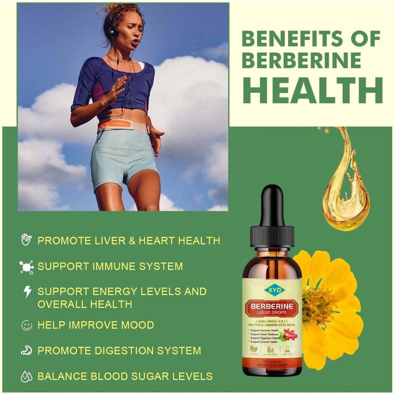 OEM Private Label Berberine with Ceylon Cinnamon Milk Thistle Liquid Drops Premium Berberine HCL Tincture