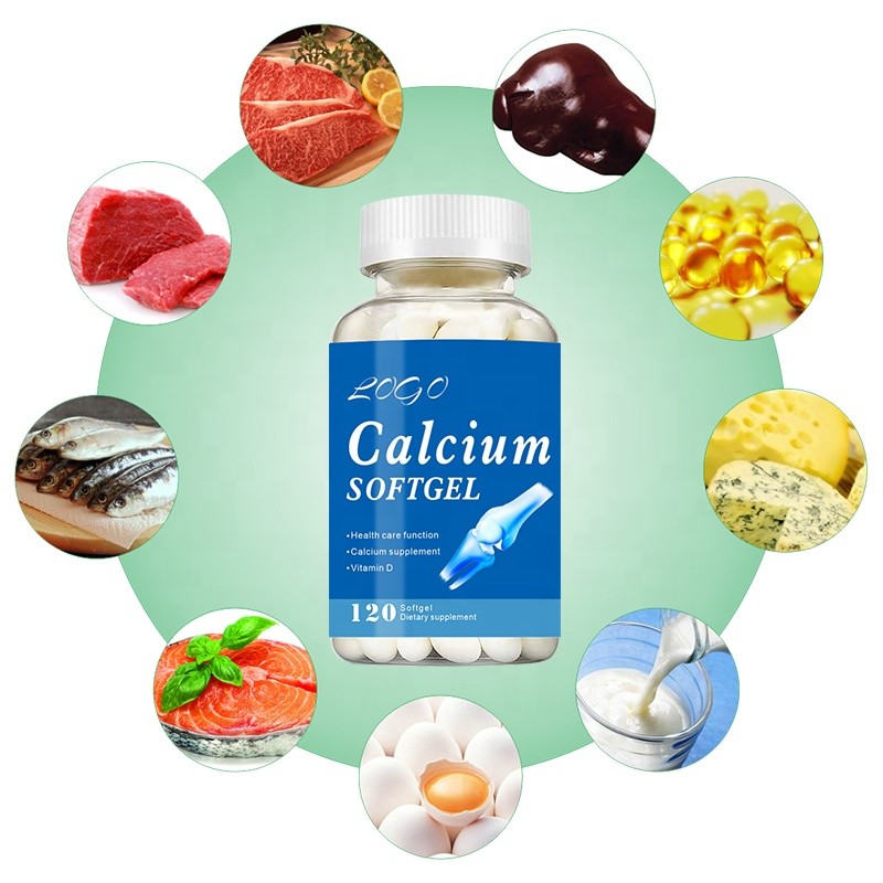 XYD Hot Selling  Calcium  with Vitamin D3 Softgel Capsules Sports Nutrition Dietary Supplement for  Bone Health
