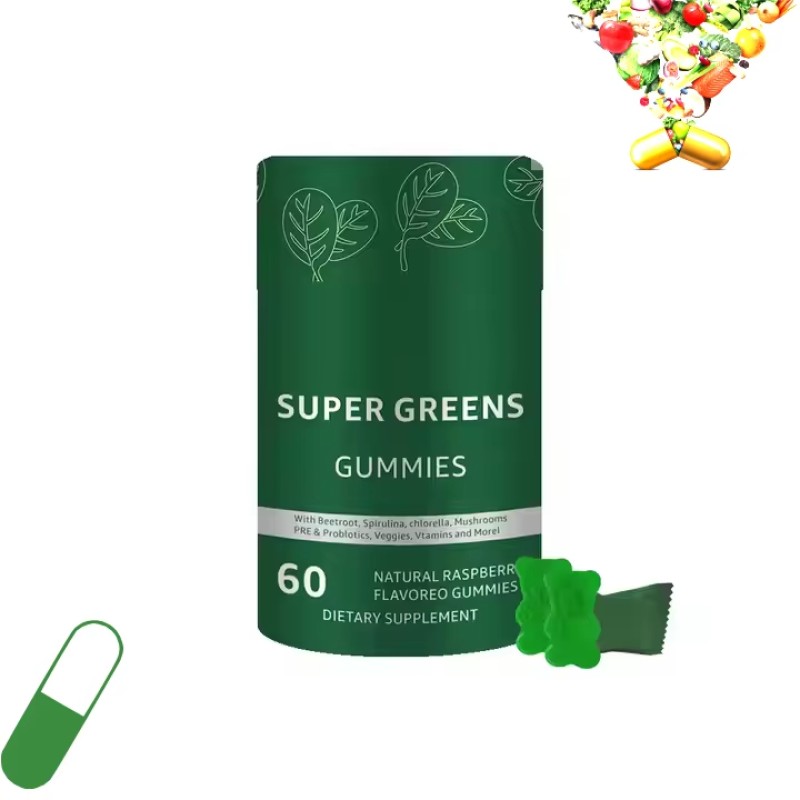 OEM Factory Dietary Green Gummies Blends Support Daily Supplement for Immunity Support