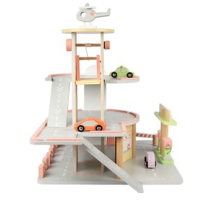 Wooden Park Toy Factory - Simulation Gas Station Car Track
