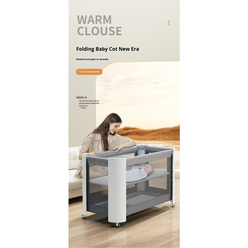 Portable Bed Manufacturer - Foldable Assembled Crib Bedding