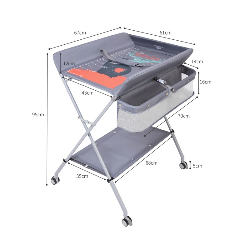 Baby Changing Table Factory - Foldable Bath Function ASTM Certified