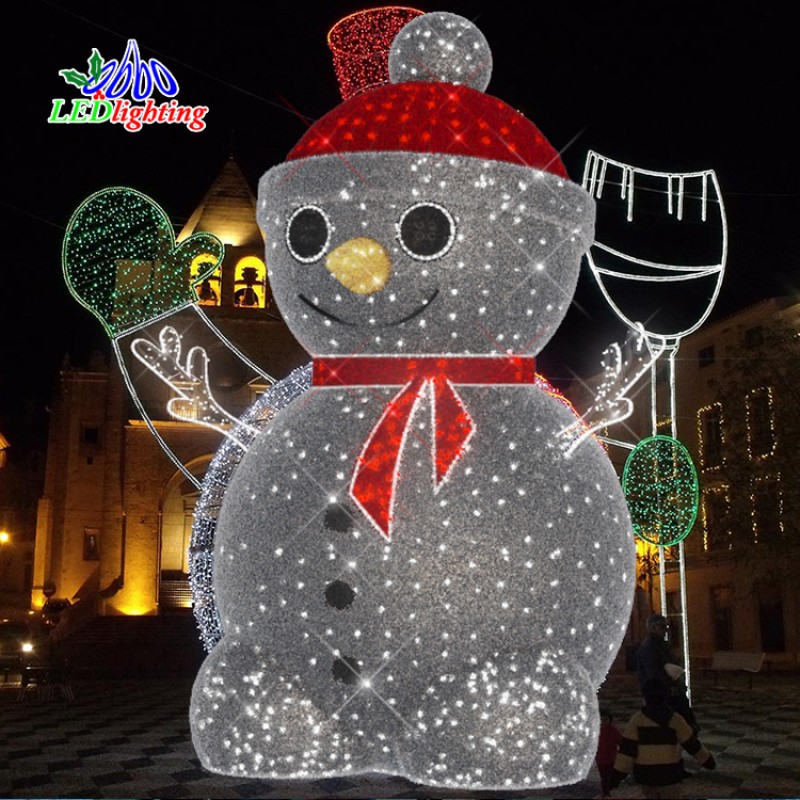 Snowman Light Manufacturer - Commercial Outdoor Giant 3D LED