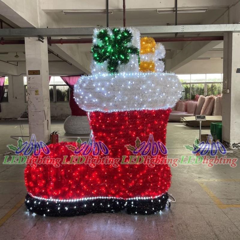 Santa Boot Light Factory - 3D LED Christmas Santa Waterproof