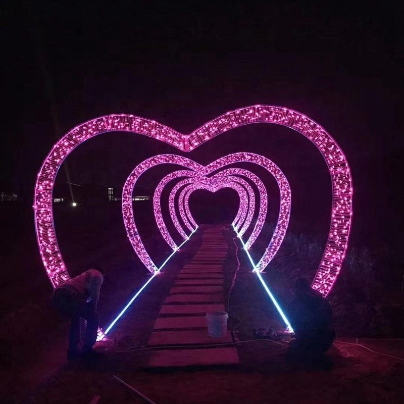 LED Arch Light Manufacturer - Outdoor Waterproof 3d Heart Shaped