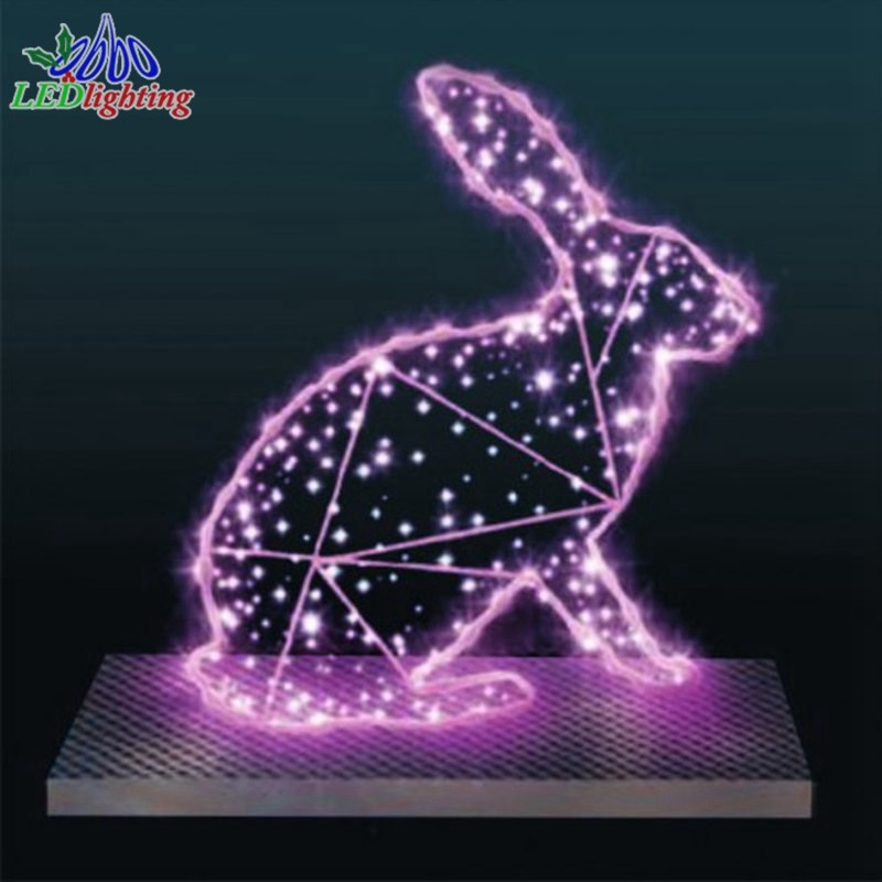 Easter Bunny Light Manufacturer - 3D Rabbit Figure Outdoor Holiday