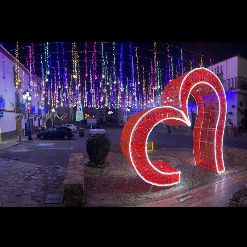 LED Arch Light Manufacturer - Custom Heart Shape Outdoor Wedding
