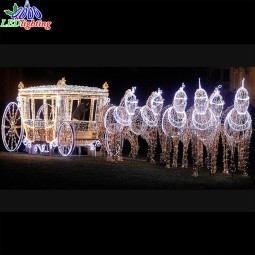 Christmas Horse Light Factory - LED Horse With Sleigh Set