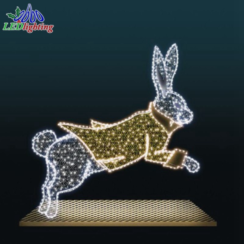 Easter Bunny Light Manufacturer - 3D Rabbit Figure Outdoor Holiday